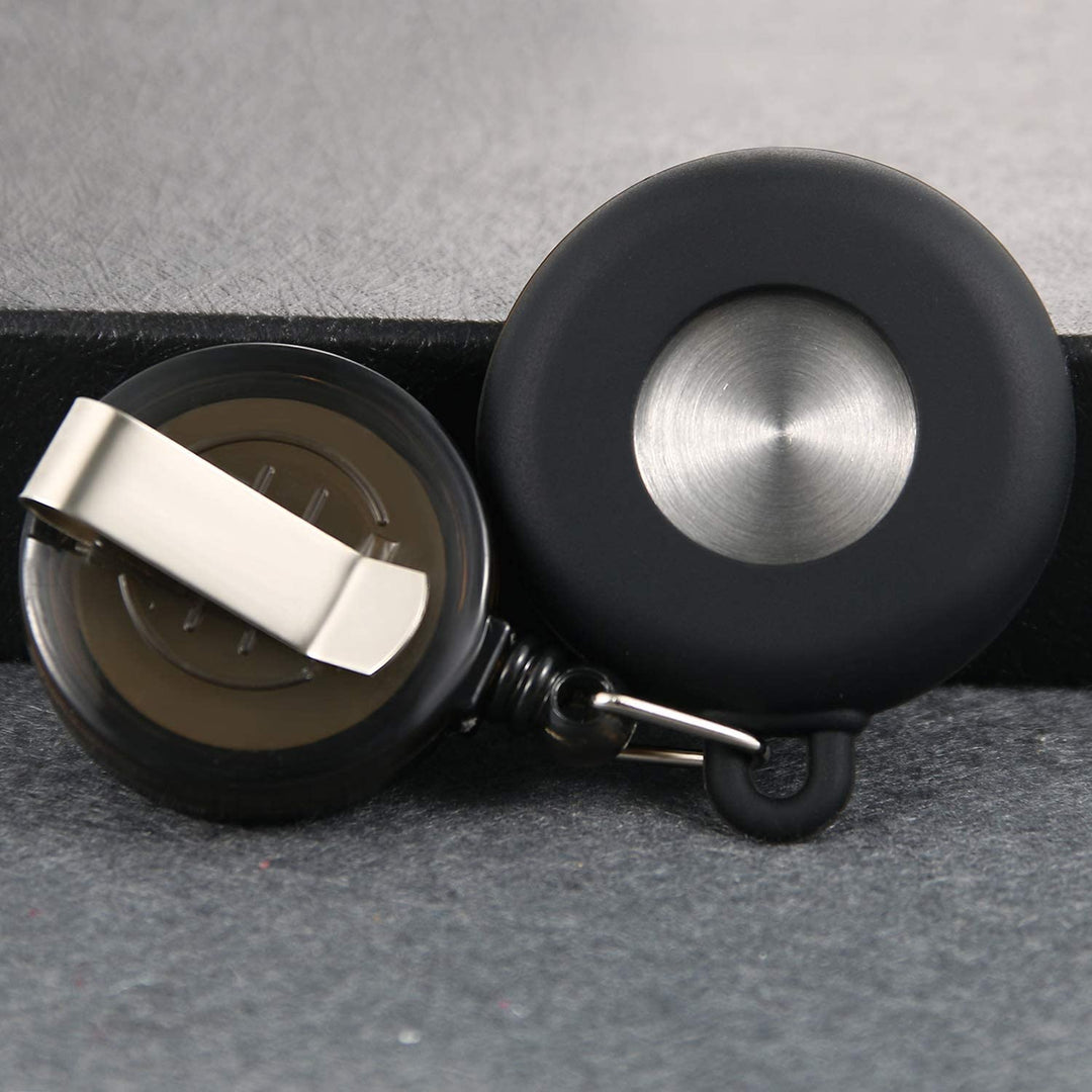 Retractable Nurse Watches with Second Hand Clip-on Hanging Lapel Silicone Jelly Fob Pocket Watch Cute Cartoon Smile Round Face Arabic Markers for Doctor Nurses Women and Men