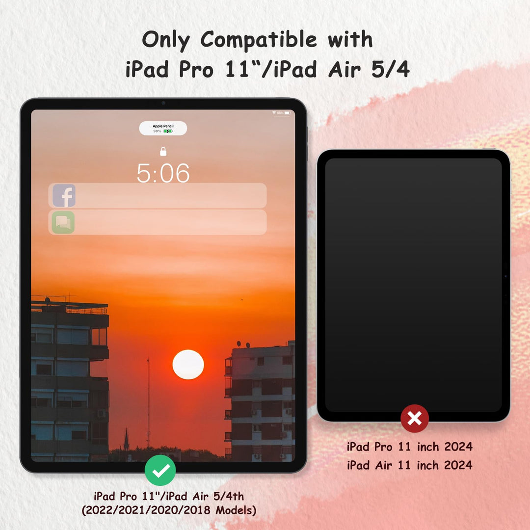 Paper Screen Protector Compatible with iPad Pro 11 inch (2022/2021/2020/2018), iPad Air 5th / 4th Generation (10.9,2022/2020), iPad Air 5 / iPad Air 4 Matte PET Film for Drawing,1 Pack