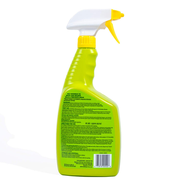 Mold and Mildew Killer + Quick Stain Remover, 32 oz., Trigger Spray Bottle, Eliminates 99.9% of Household Bacteria and Viruses, Ideal Bathroom Mold and Mildew Remover