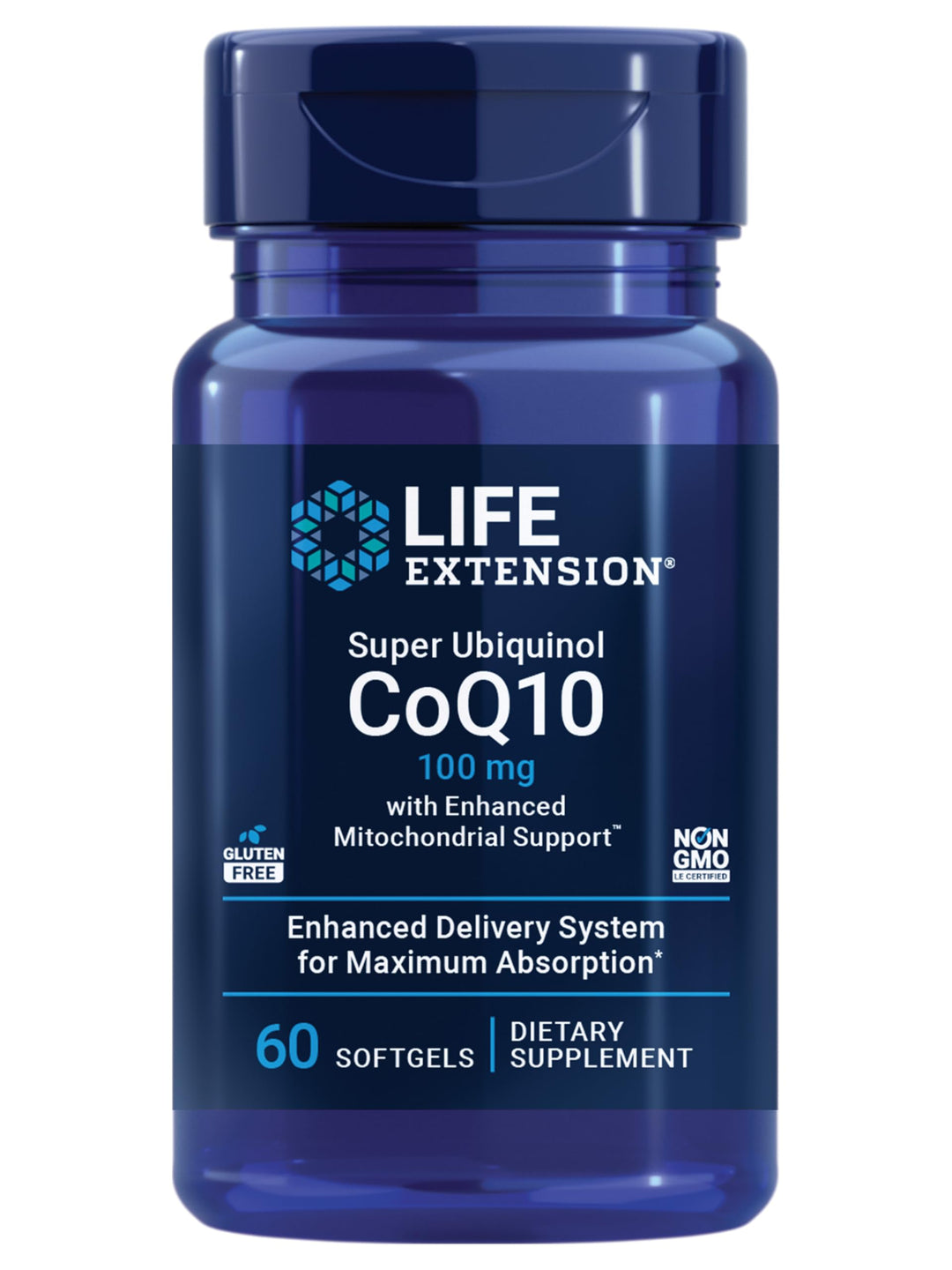 Super Ubiquinol CoQ10 with Enhanced Mitochondrial Support, ubiquinol CoQ10, shilajit, potent heart health &amp; cellular energy production support, ultra-absorbable, gluten-free, 60 softgel