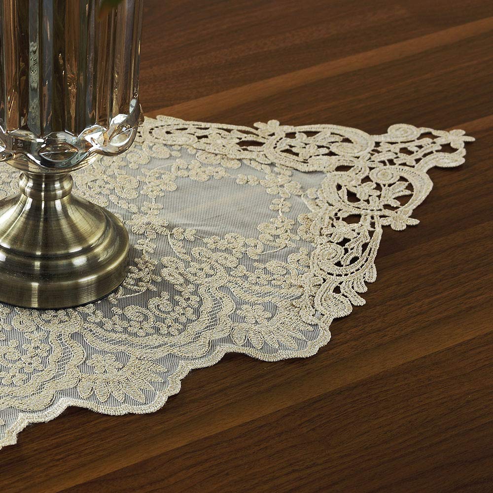 ARTABLE Rectangle Table Runner Lace Macrame Embroidered