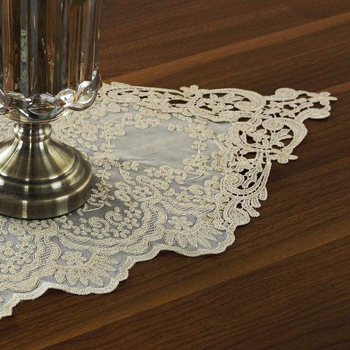 ARTABLE Rectangle Table Runner Lace Macrame Embroidered
