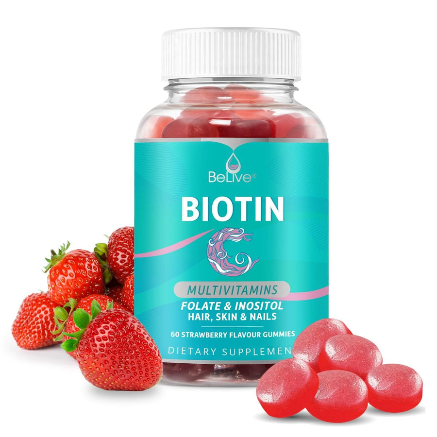 BeLive Biotin Gummies with MultiVitamins, Folate, Inosi