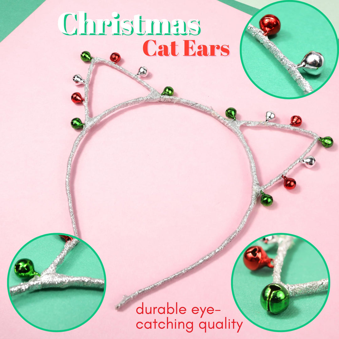 Jingle Bells Christmas Cats Ears Headband Accessory