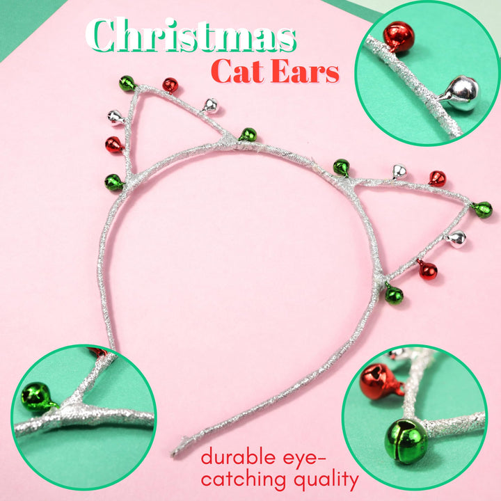 Jingle Bells Christmas Cats Ears Headband Accessory