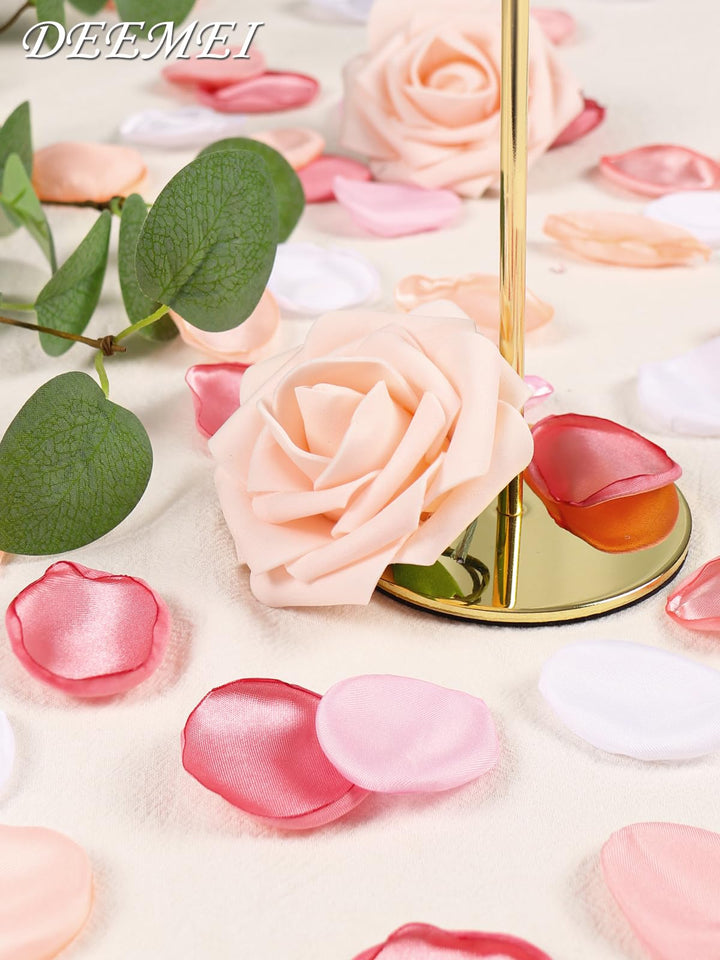 400pcs Silk Rose Petals for Wedding Artificial Flower Petals Bulk for Basket Wedding Aisle Runner Bridal Shower Table Decor(Mix Pink)