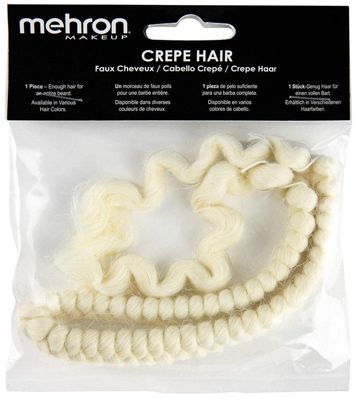 Makeup Crepe Hair 12-inch Braid (White)