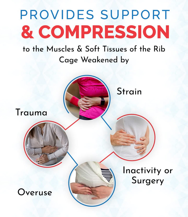 ITA-MED Breathable Elastic Rib Support Belt Wrap For Wo