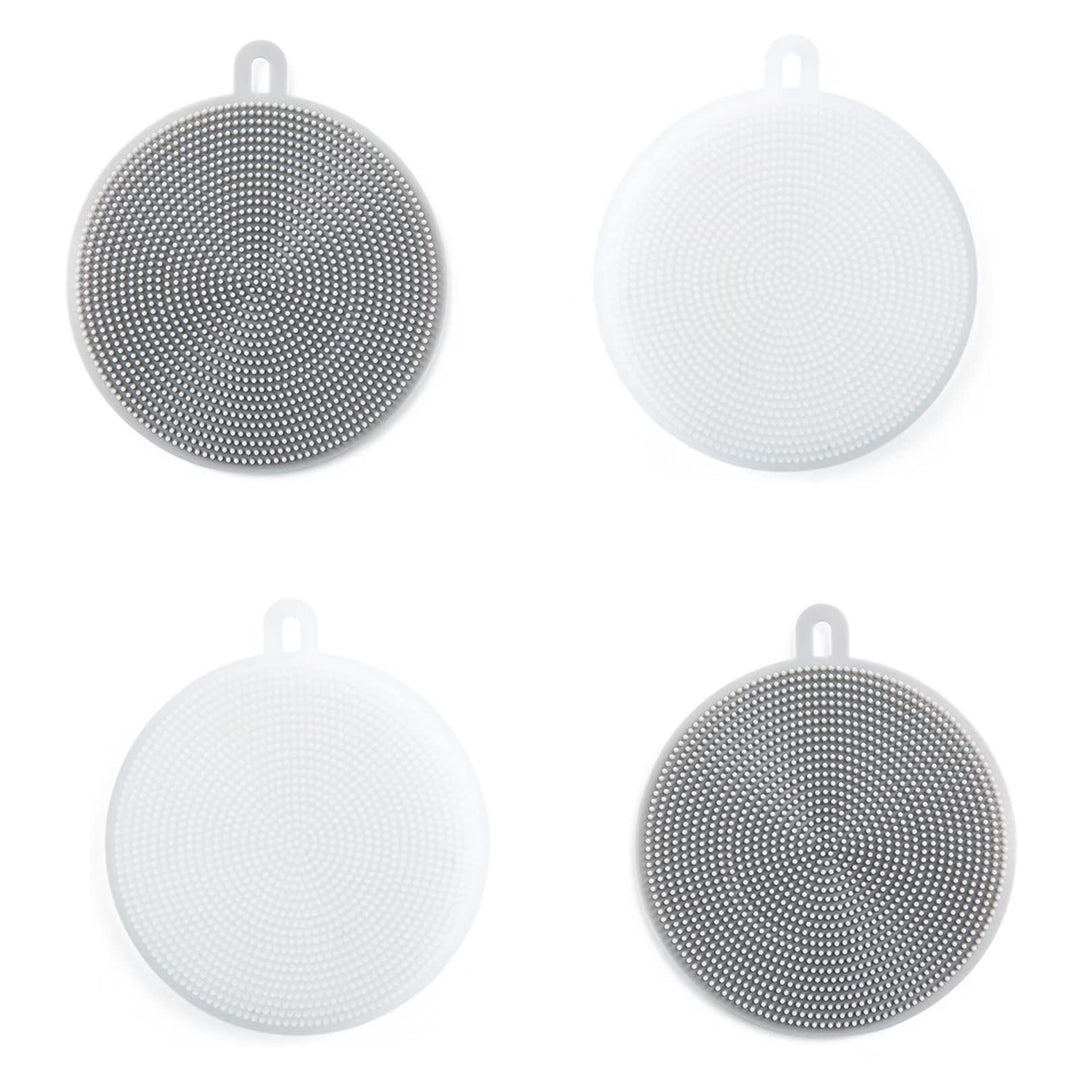 4PCS Silicone Dish Scrubber, Multipurpose Round Silicon