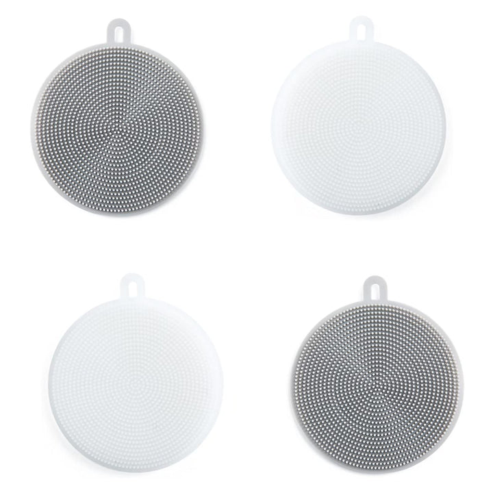 4PCS Silicone Dish Scrubber, Multipurpose Round Silicon