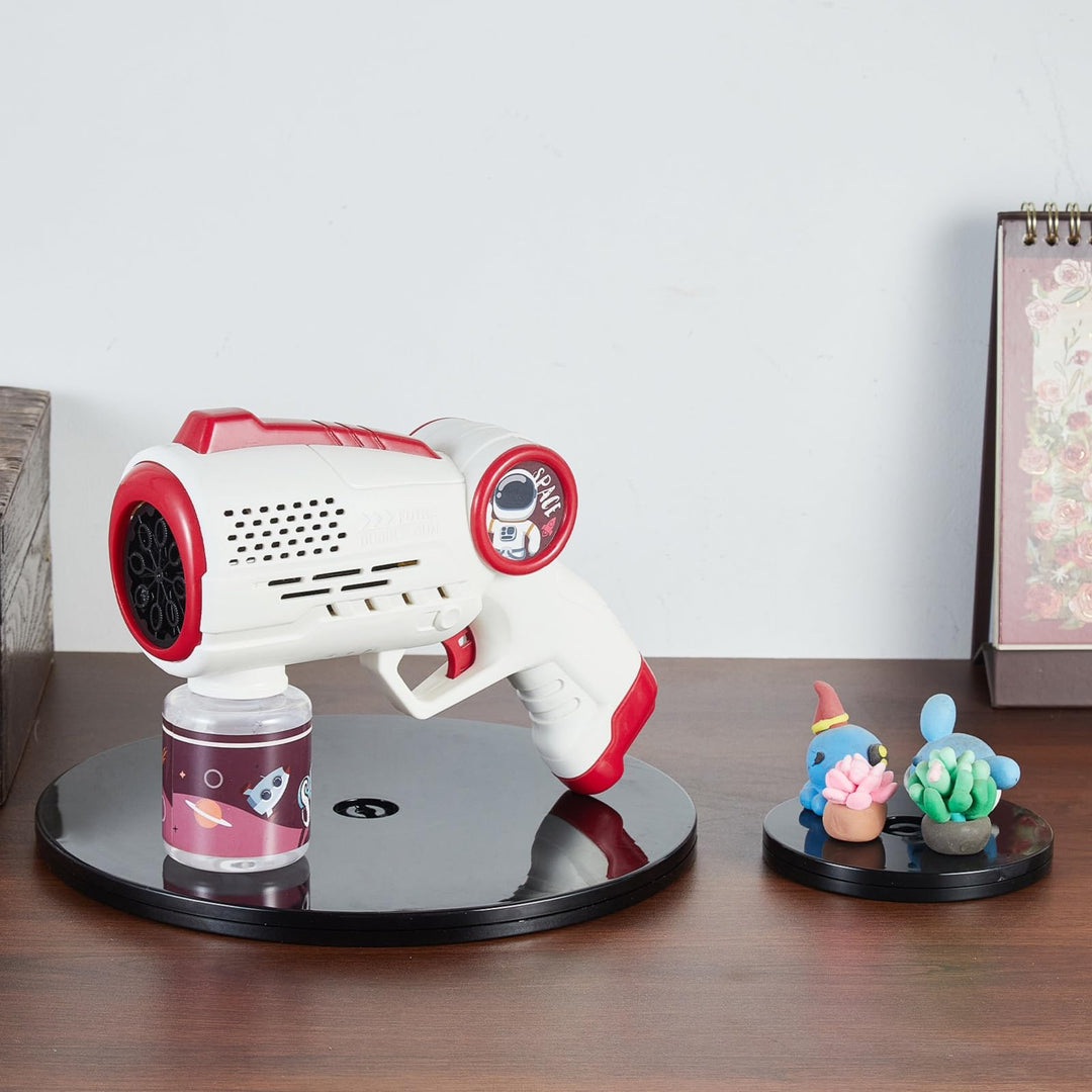 9 inch Lazy Susan Turntable Black Acrylic Ball Bearing Rotating Tray for Spice Rack Table Cake Kitchen Pantry Decorating TV Laptop Computer Monitor, 50-lb Load Capacity (360° Rotation)