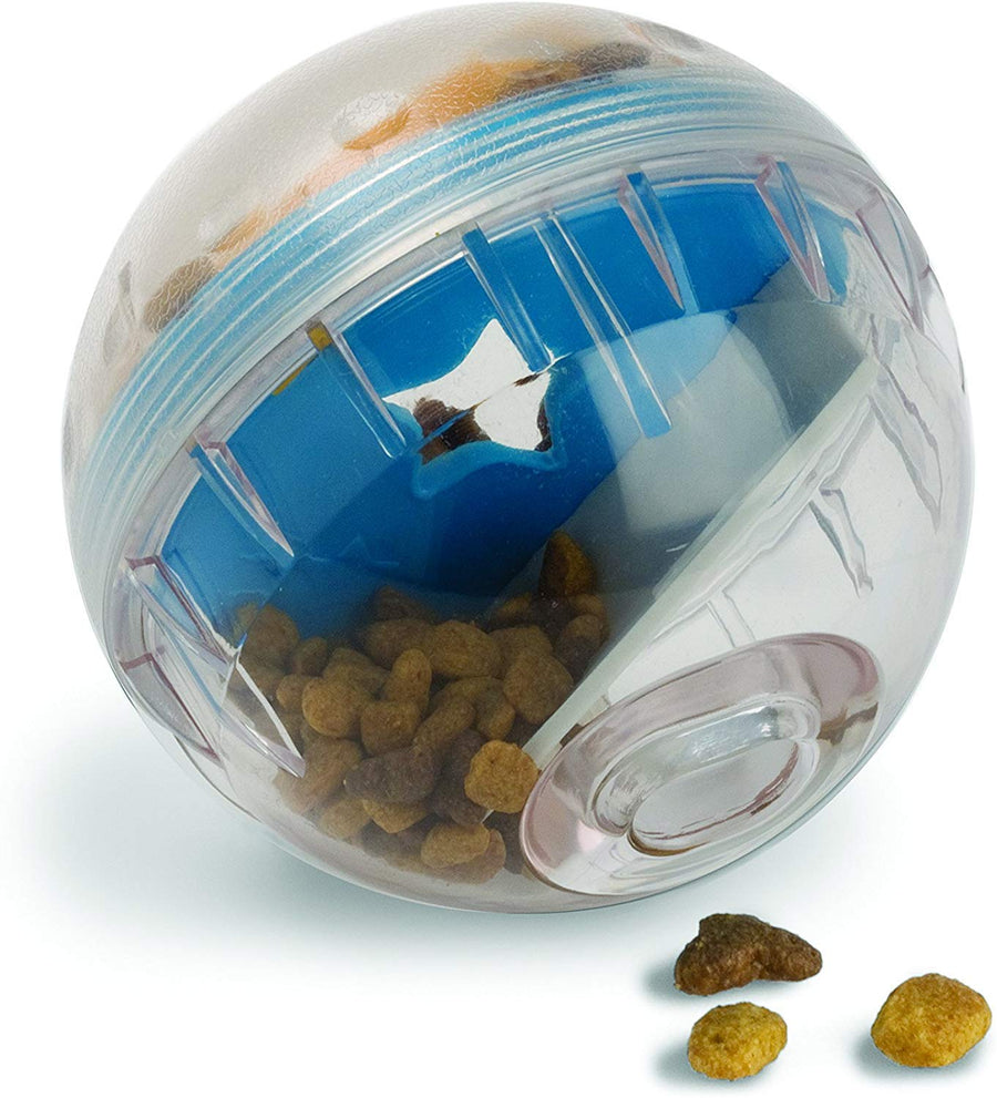 IQ Treat Ball Dog Treat Dispenser Toy Ball Interactive Toy - 4 Stimulation, Slow Feeder