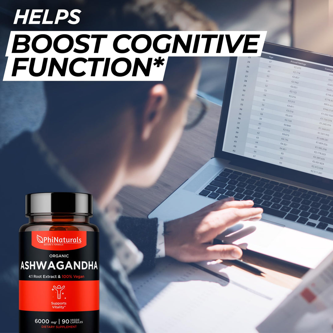 Ashwagandha Root Extract Capsules (Organic) Equivalent 