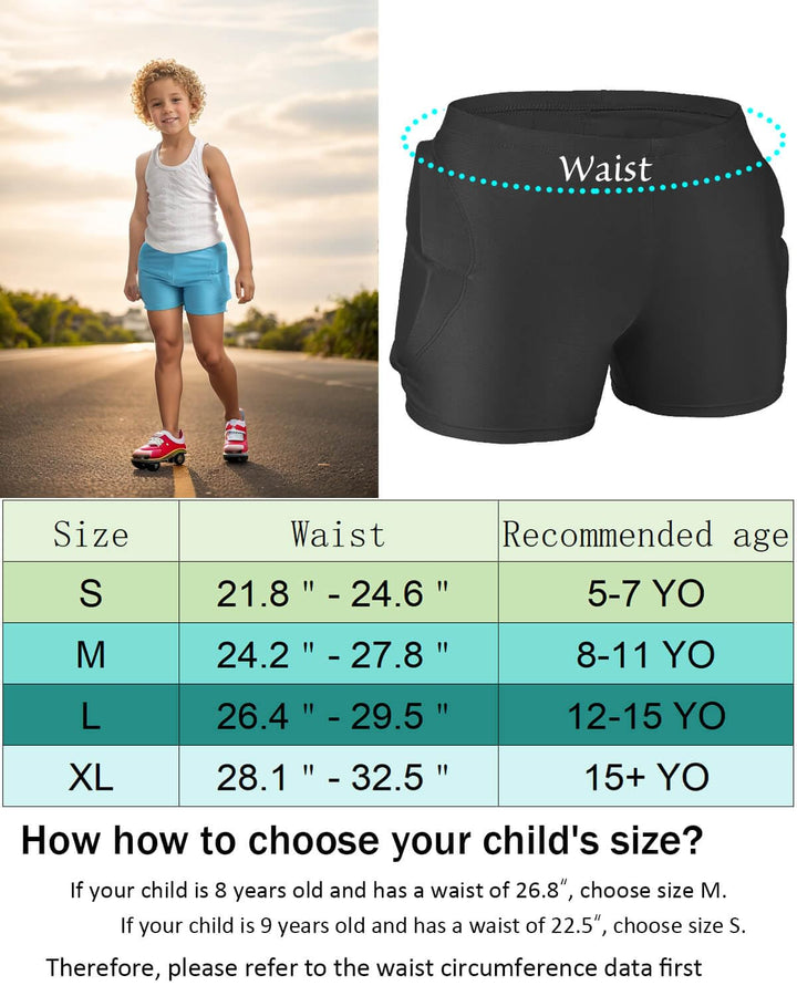Reomoto Kids Hip Protection Pads Shorts Skiing Skating 
