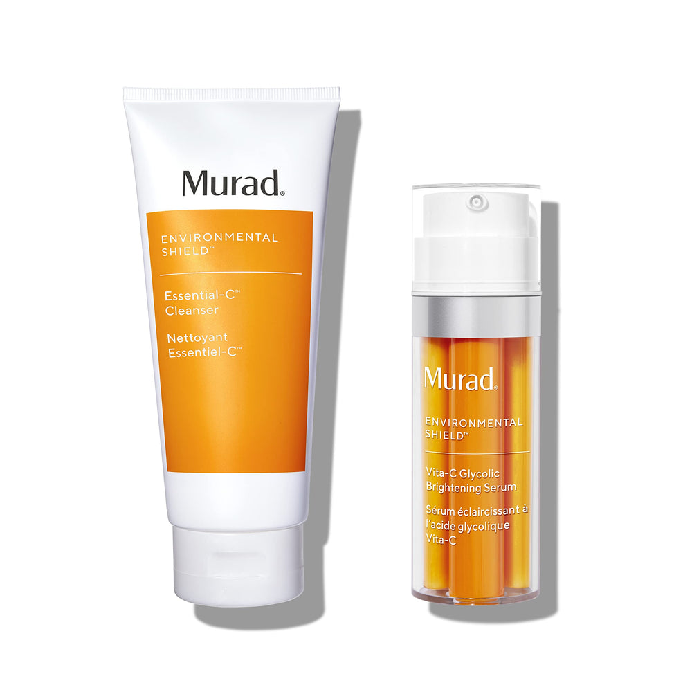Cleanse and Brighten Value Set - 2-Piece Full-Size Kit $127 Value - Essential-C Cleanser & Vitamin C Glycolic Serum