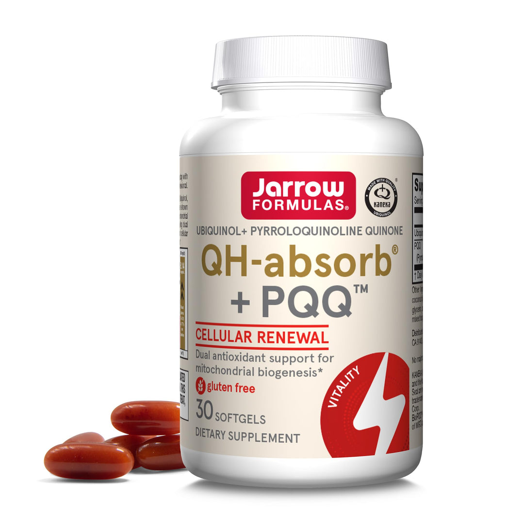 ® QH-Absorb® + PQQ, Dietary Supplement, Antioxidant Support for Mitochondrial Biogenesis, Cellular Energy Production and Cardiovascular Health, 30 Softgels, 30 Day Supply