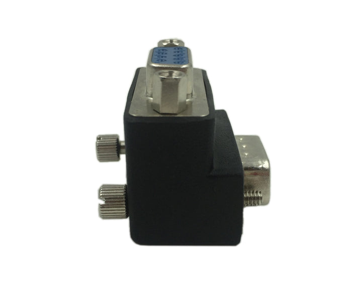 90 Degree DB9 9 Pin RS 232 Male to Female Serial Gender Changer Extension Cable Converter Adapter Coupler