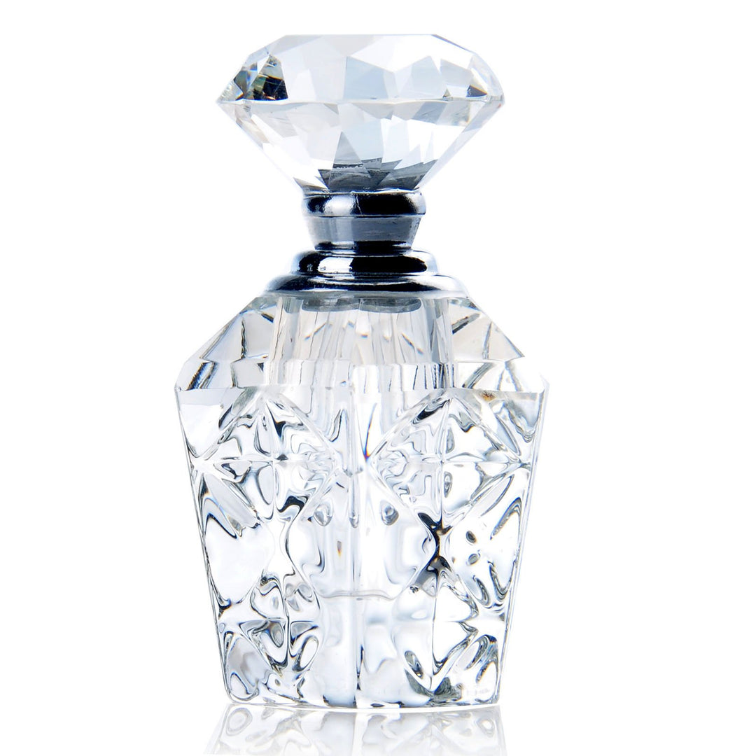 H&amp;D HYALINE &amp; DORA Clear Art Carved Crystal Empty Mini Refillable Perfume Bottle