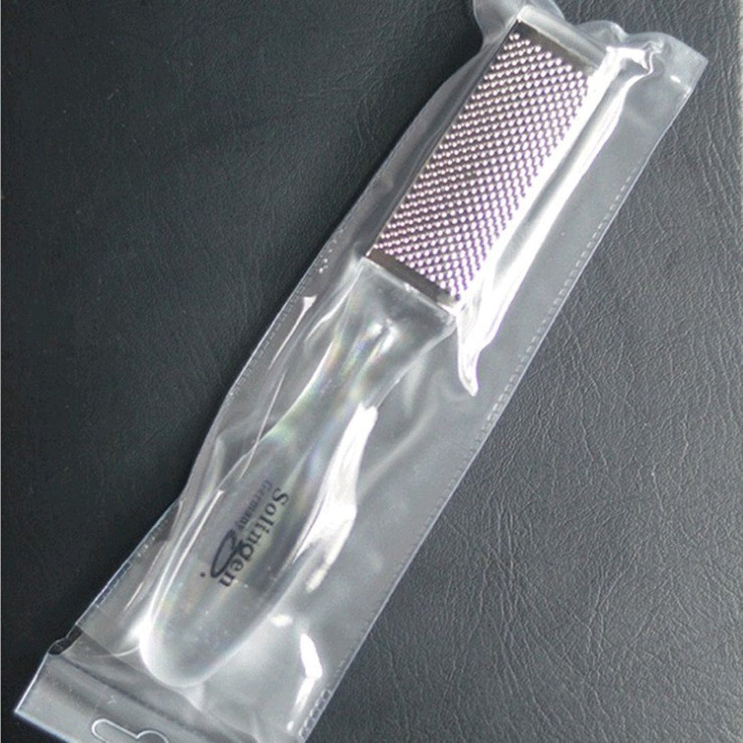 Pedicure Foot File Callus Rasp Scrubber Hard Dead Rough Skin Callus Remover Reducer 2 Sides Clear Handle