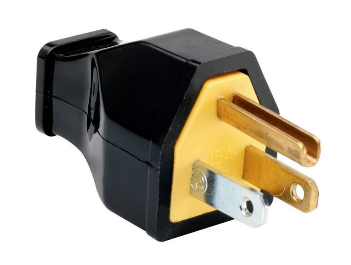 Legrand Pass &amp; Seymour SA399BKCC10 Residential Straight Blade Plug 15-Amp 125-volt Two Pole Three Wire, Black (1 Count)