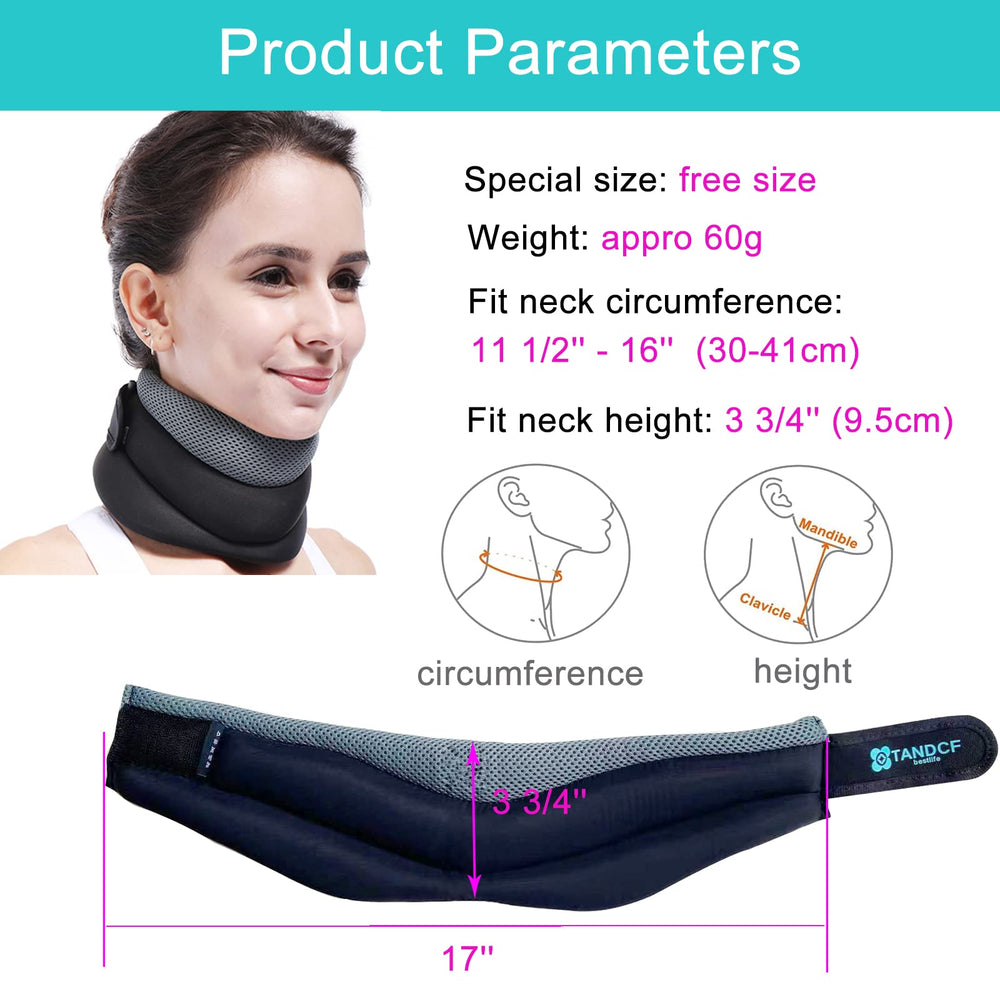 TANDCF V Neck Support Brace 3-Layered Curve Rising Adju