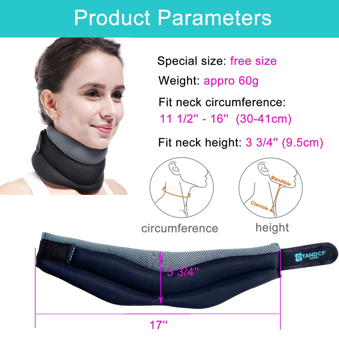 TANDCF V Neck Support Brace 3-Layered Curve Rising Adju
