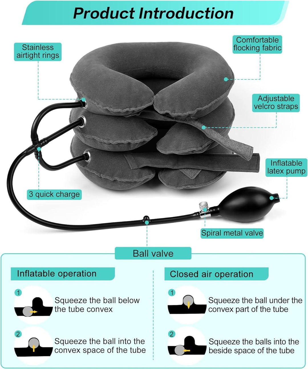 Cervical Neck Traction Device,Portable Neck Stretcher C