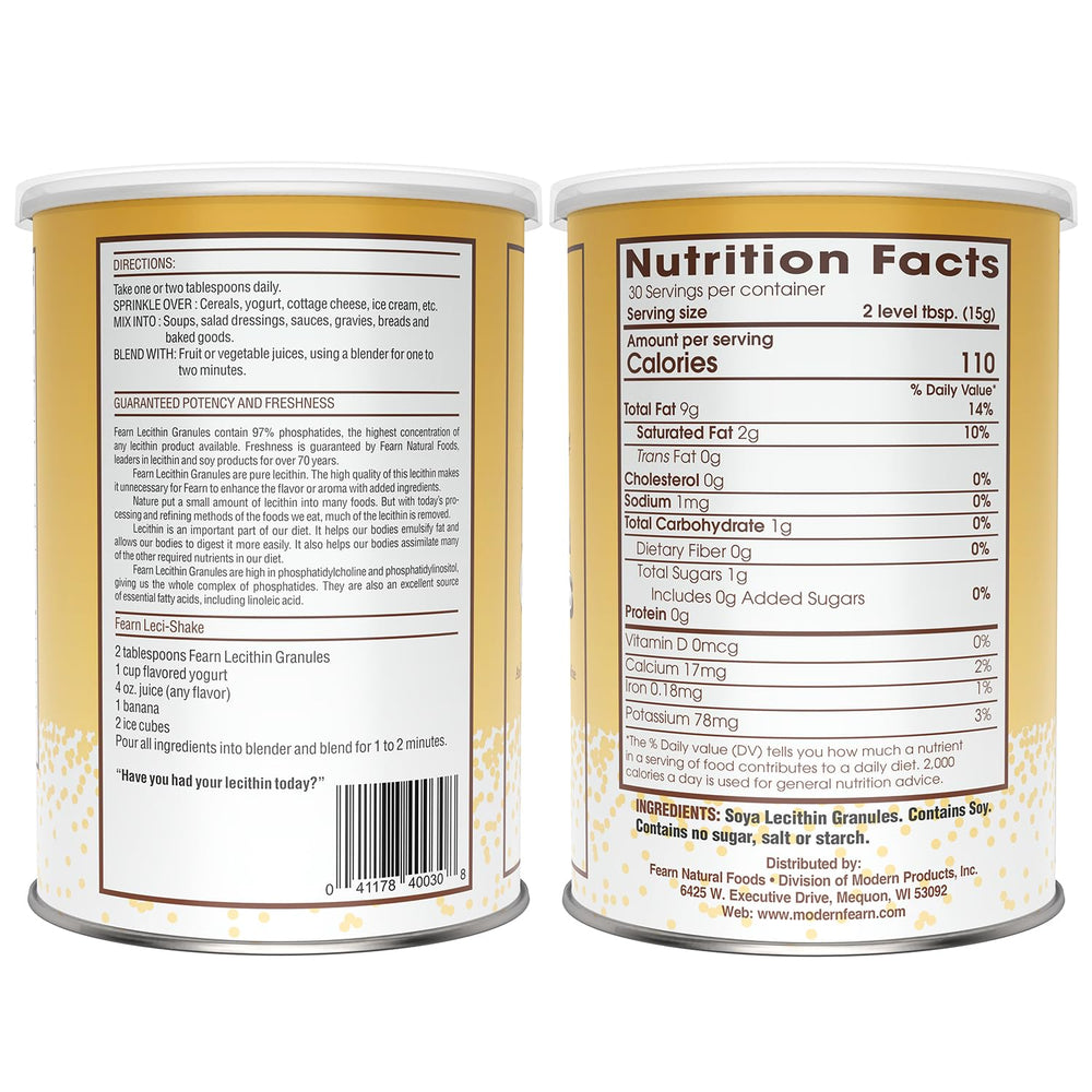 Fearn Natural Foods Soy Lecithin Granules – Fat Emulsif