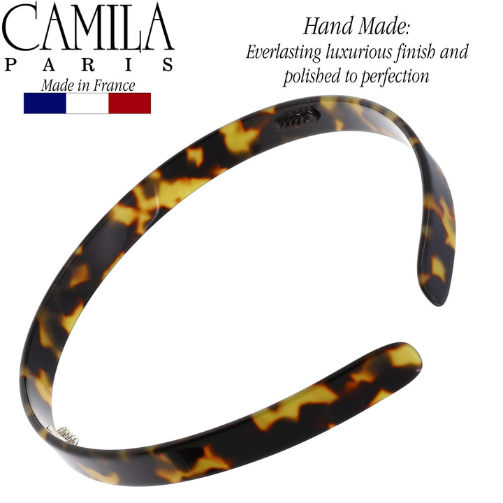 Paris CP2003 French Headband for Women, Strong Hold Grip Women&#39;s Hair Band, Very Flexible, No Slip and Durable Styling Girls Hair Accessories, Made in France with Cellulose