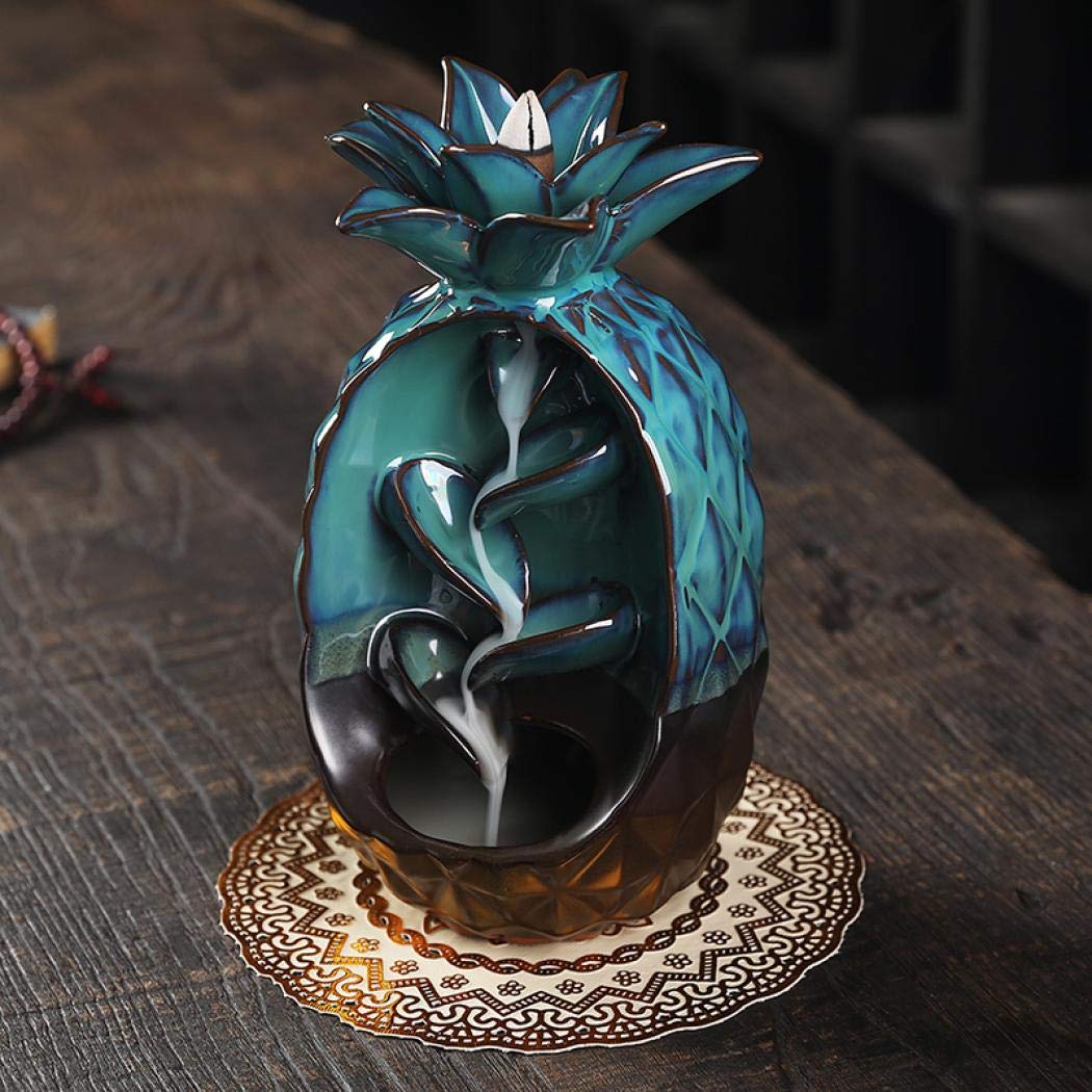 Backflow Incense Burner Incense Cone Incense Sticks Holder Pineapple Porcelain Incense Burner Home Decor