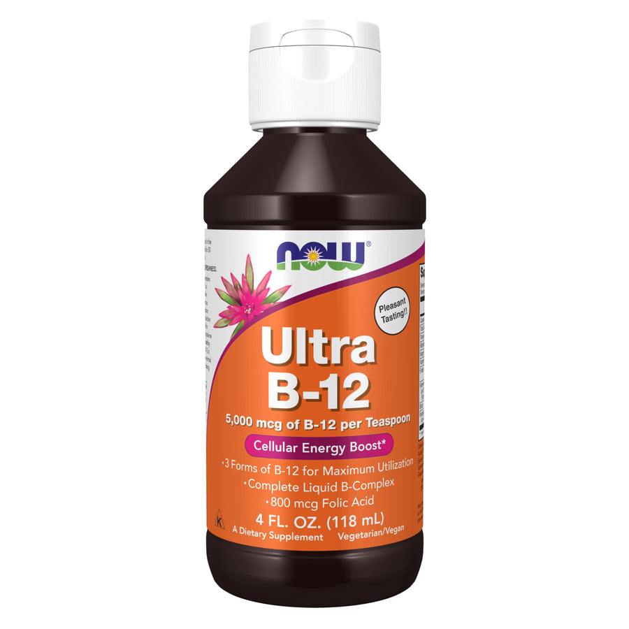 NOW Foods Supplements, Ultra B-12, Liquid, 800 mcg Foli