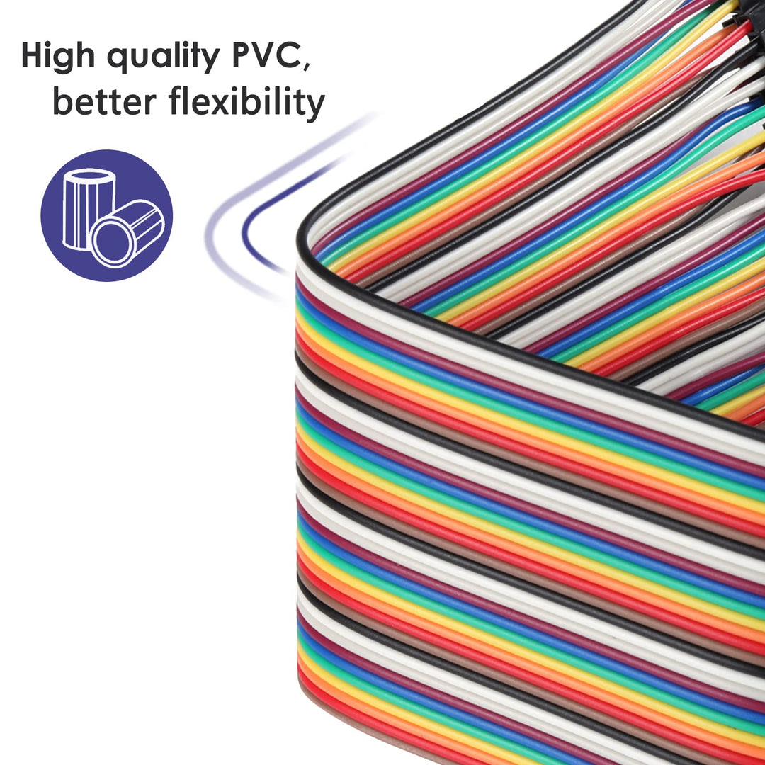EDGELEC 120pcs 100cm Dupont Wire Male to Female Breadbo