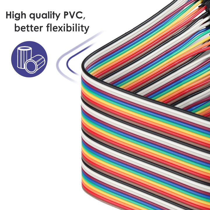 EDGELEC 120pcs 100cm Dupont Wire Male to Female Breadbo