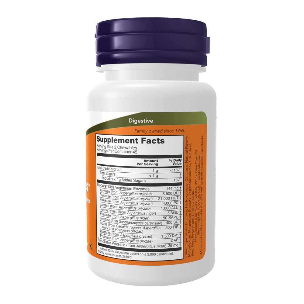 NOW Foods Supplements, ChewyZymes, Broad Spectrum Chewa