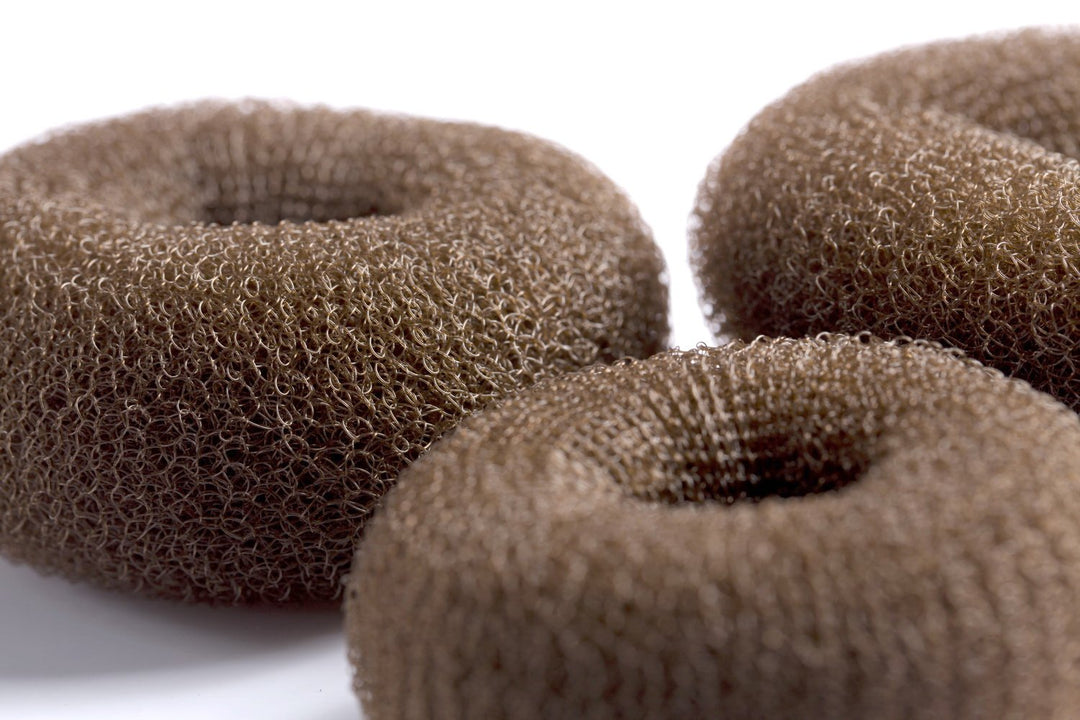 3 Pieces Bun Maker Hair Donut, Doughnut Bun Shaper for Chignon or Long Hair (Brown, Small Medium Large)