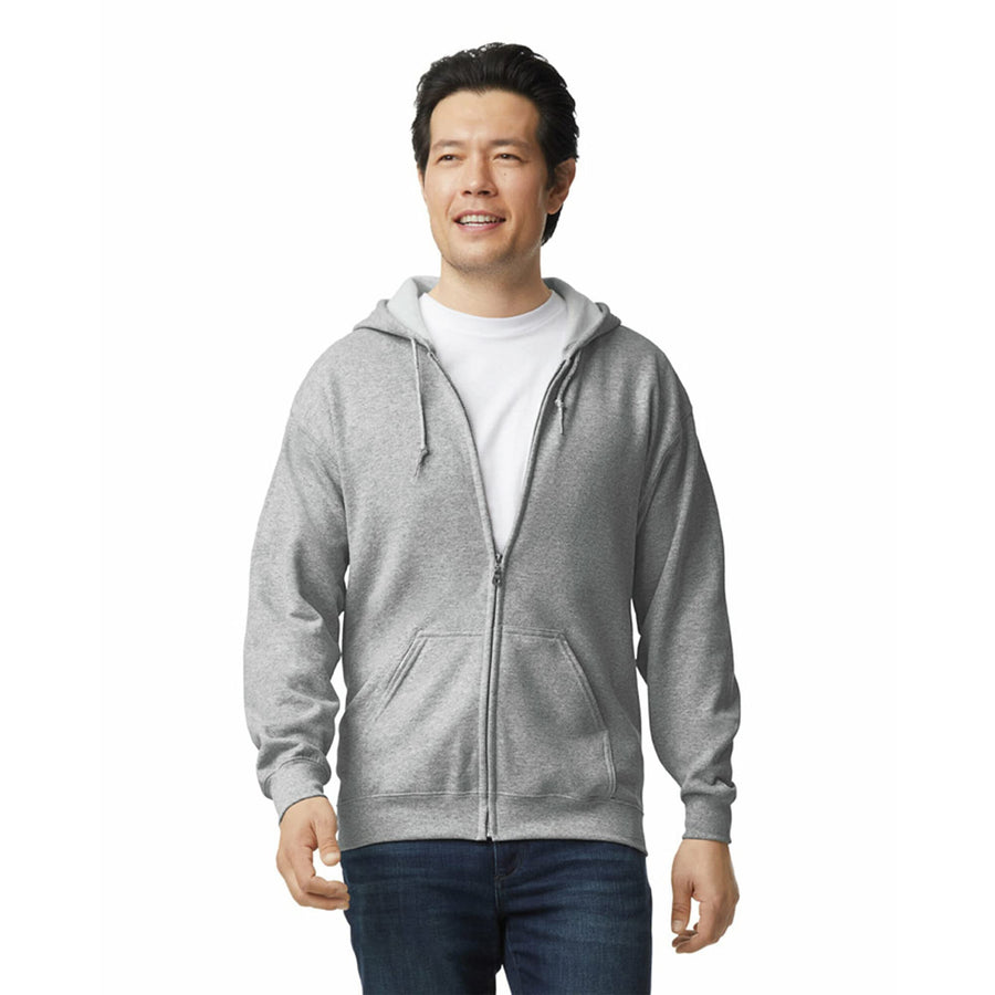 Gildan Adult Fleece Zip Hoodie Sweatshirt, Style G18600