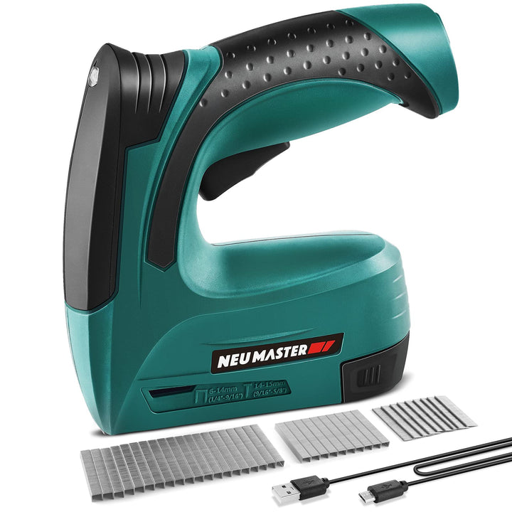 NEU MASTER Cordless Staple Gun, 2 in 1 Electric Brad Na