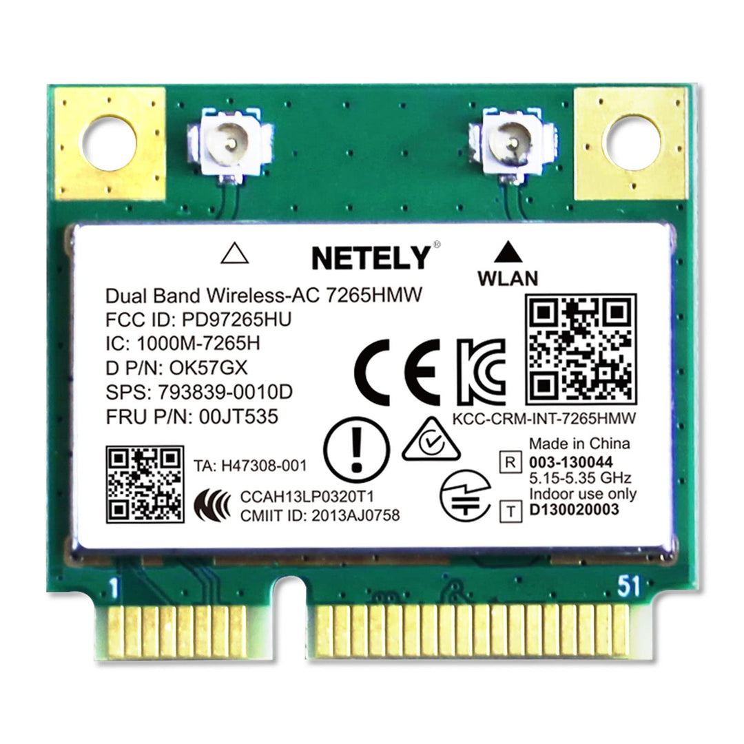 NETELY Wireless-AC 7265HMW Mini-PCIE Interface 1200Mbps