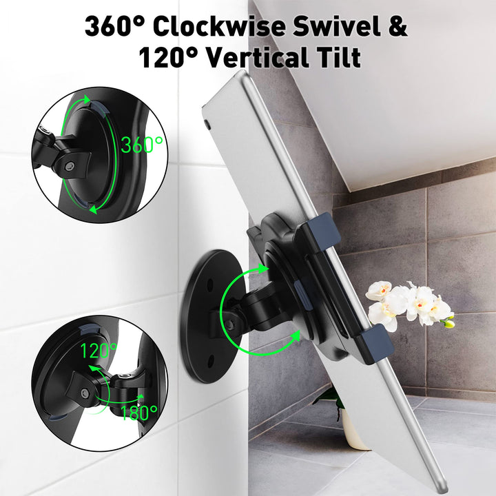 AboveTEK iPad Wall Mount, Swivel 360° Rotating Tablet H