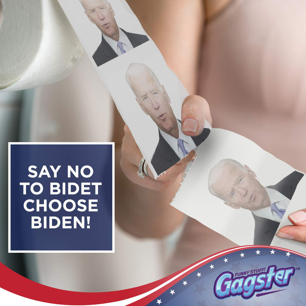 Joe Biden Funny Political Toilet Paper Roll by Gagster 