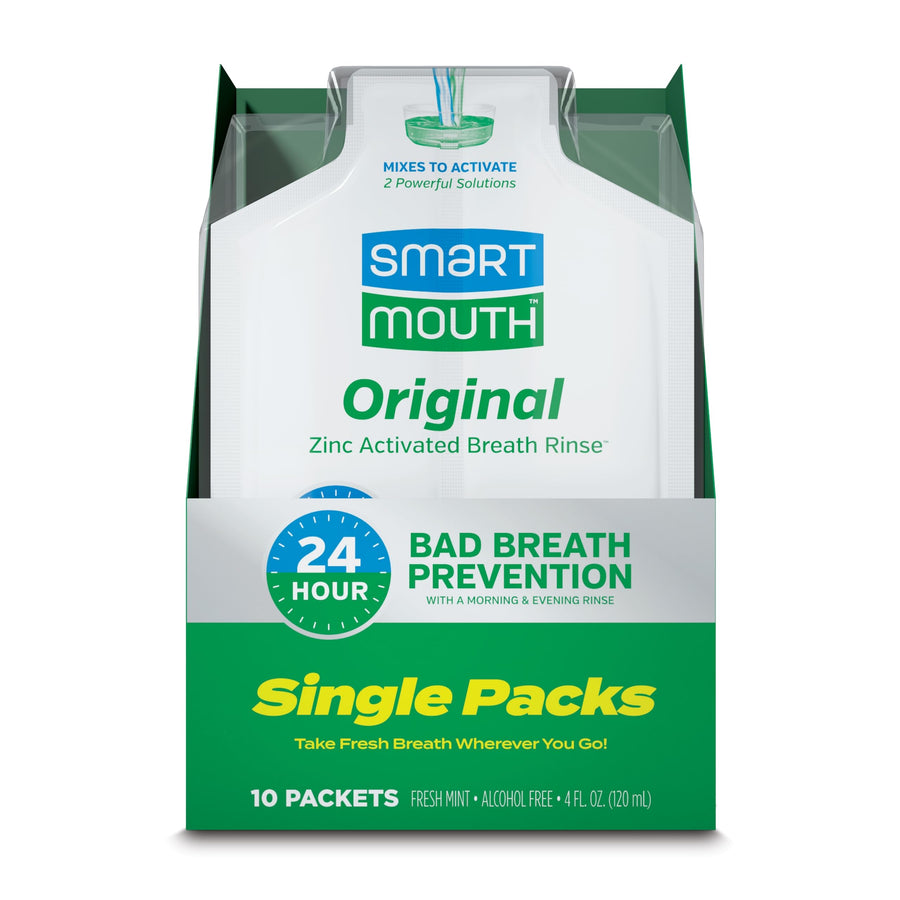 SmartMouth Mouthwash Travel Packets for 24 Hours of Fre