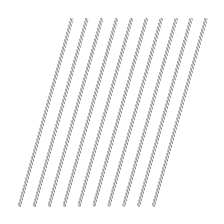 2mm x 200mm 304 Stainless Steel Round Rod, Metal Solid Shaft Rods Lathe Bar Stock for DIY Crafts Model Car Helicopter Airplane 10pcs