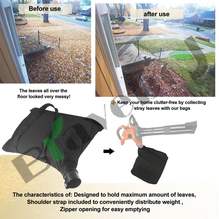 90560020-01 Leaf Blower Shoulder Bag, Compatible with Black &amp; Decker 90560020 90539053, Fits Model LH4500 BV3600 BV3800 BV6000 BV5600 BV6600