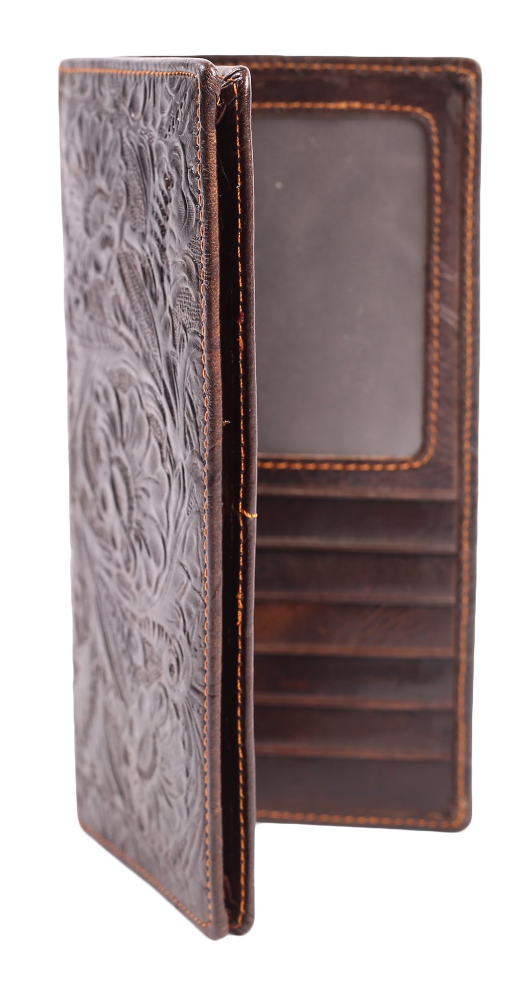Womens Ladies Genuine Leather Wallet Long Embossing Bif
