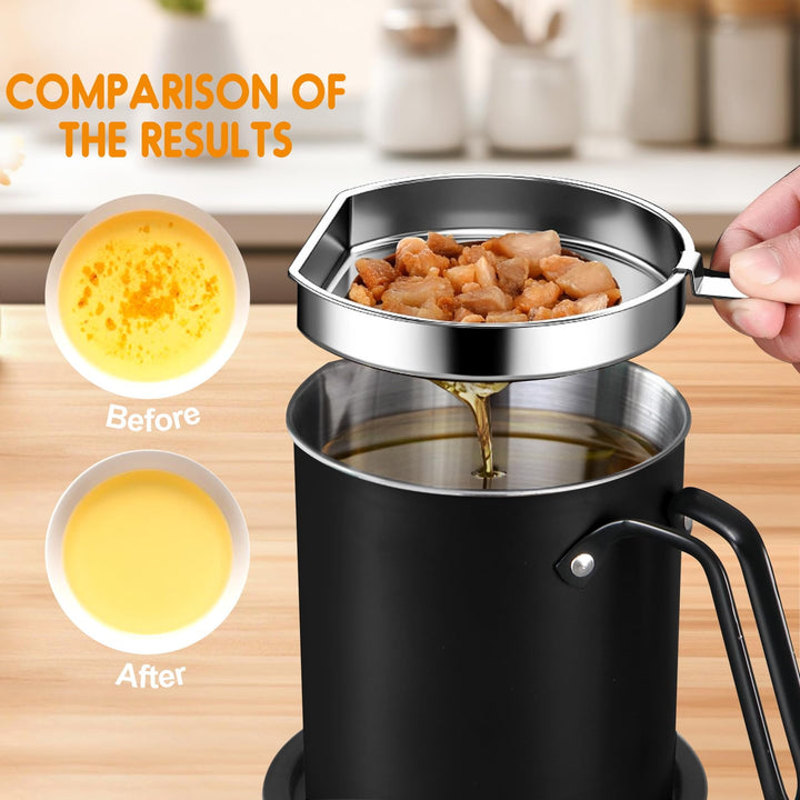 Chihee Grease Container Stainless Steel Bacon Grease Sa