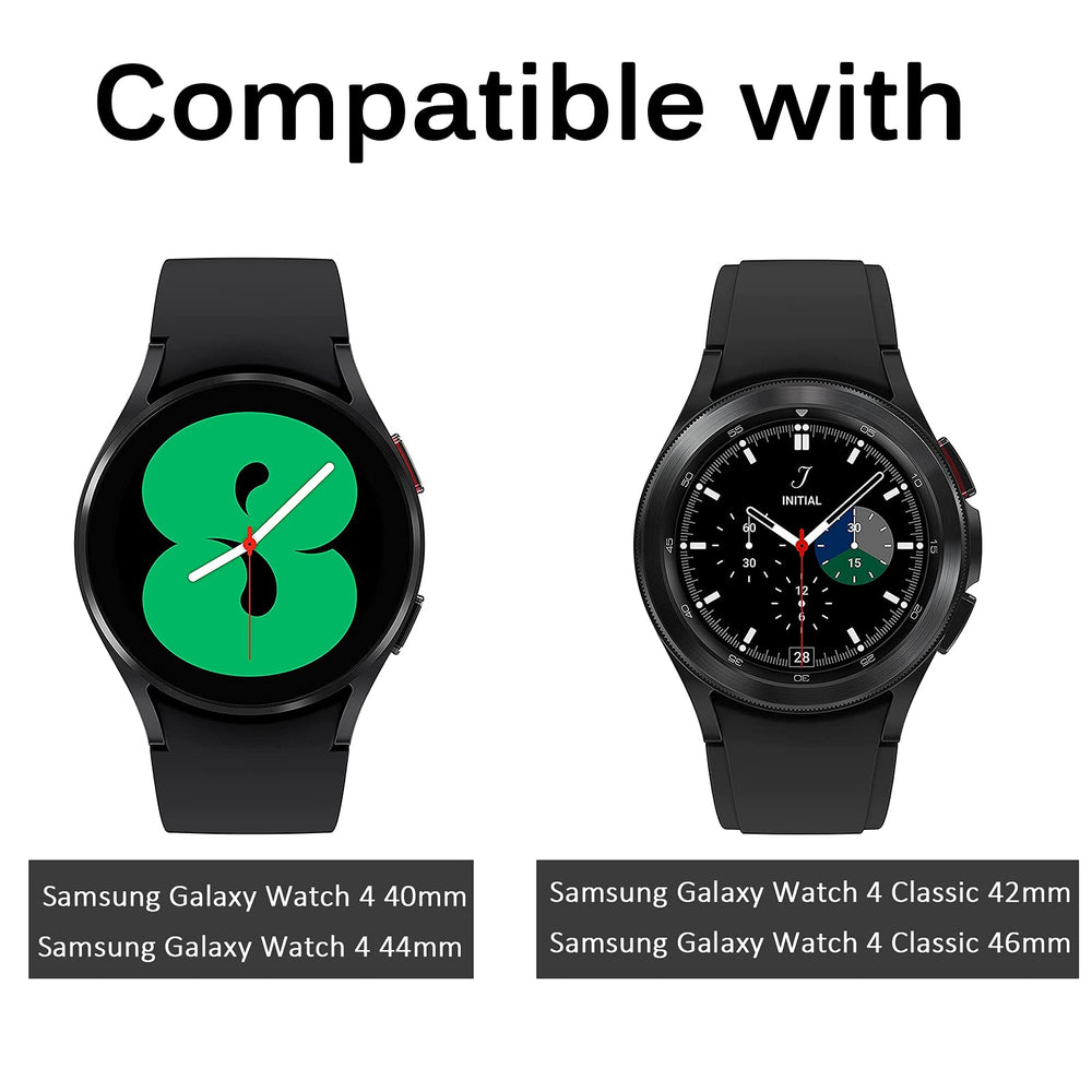 Compatible for Samsung Galaxy Watch 4 Resin Band Lightweight Stainless Steel Metal Buckle Replacement Bracelet Bands Straps for Galaxy Watch 4 Classic 42mm 46mm, 4 40mm 44mm(Pink Flower)