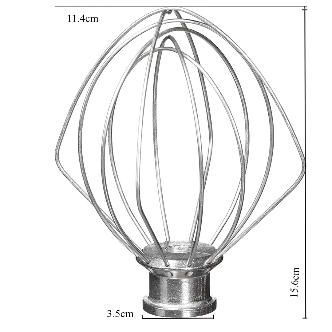 6-Wire Whip Attachment Fits KitchenAid Tilt-Head Stand Mixer Replace K45WW, Stainless Steel, Egg Heavy Cream Beater, Cakes Mayonnaise Whisk