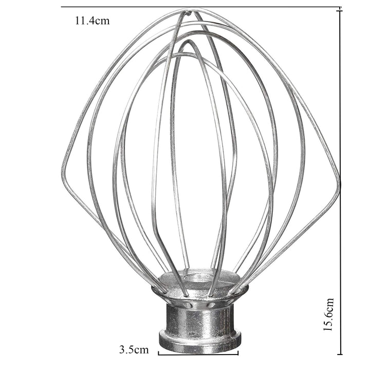 6-Wire Whip Attachment Fits KitchenAid Tilt-Head Stand Mixer Replace K45WW, Stainless Steel, Egg Heavy Cream Beater, Cakes Mayonnaise Whisk