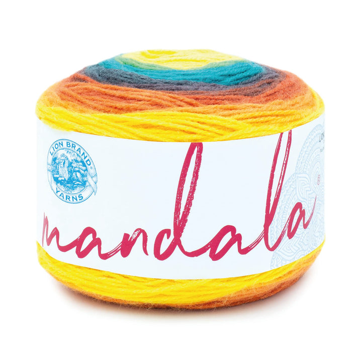 Mandala Yarn, Multicolor Yarn for Crocheting and Knitting, Craft Yarn, 1-Pack, Thunderbird