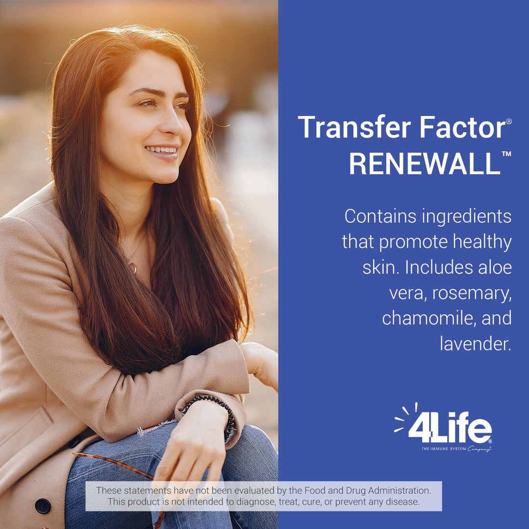 Transfer Factor RenewAll Gel - Topical Skin Care - Beauty and Personal Care - Supports and Soothes Skin - Gel Formula with Aloe Vera, Lavender Extract, Eucalyptus Oil, and Rosemary - 2 Ounces
